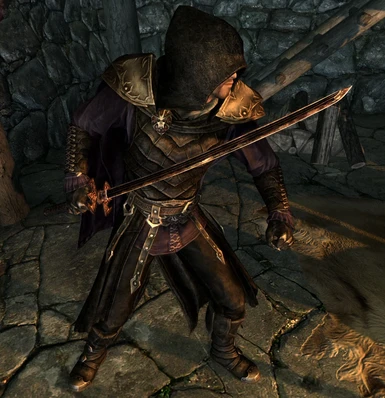 Elegant Vampire Armor Male with Sword