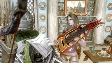 Angelina Plays For my Character - using be a bard mod