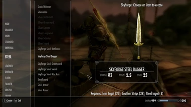 Skyforge steel dagger