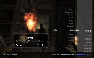 Leveled Flame Spell