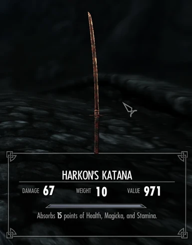 Harkons Sword No Vampire Requirements - SkyRe-friendly