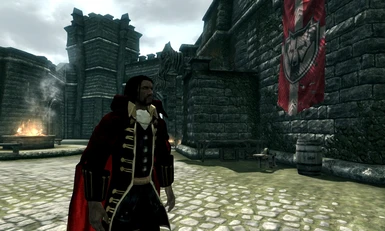 Alucard Clothes with red cape front view