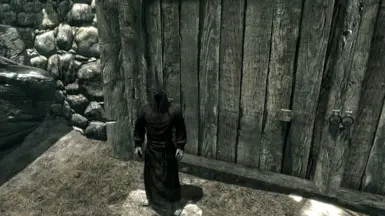 Witch King Helmet with Black Robes and Steel Plate Gauntlets at Helgen