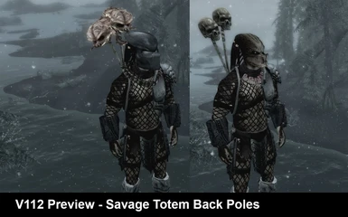 V112 Savage back Totem Poles