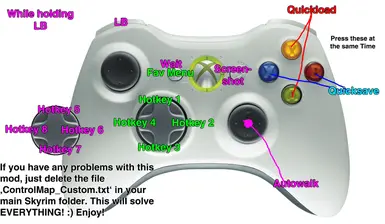 Better Xbox360 Controller - 8 hotkeys quicksave -load