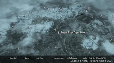 dragons bridge skyrim map