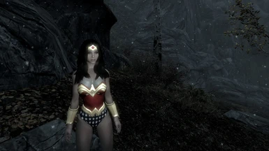 Wonder Woman outfit at night