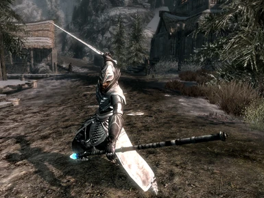 Real Silver Swords and Staves of Skyrim Winterhold Defender