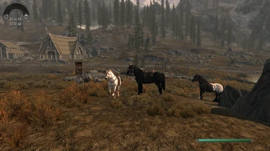 Vanilla and different mod-added horses herding well together -TY