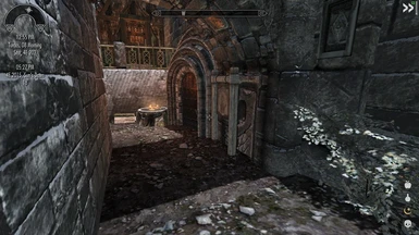 Entrance to the Windhelm bathhouse with JKs Windhelm installed