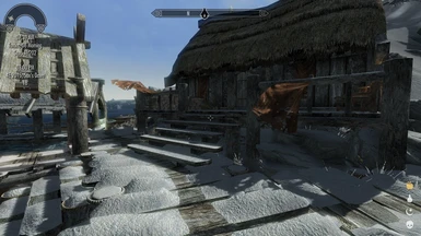 Front stairs of the Dawnstar bathhouse - stairs overlap the walkway slightly with JK's Dawnstar