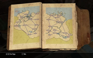 Wayshrine Map located at the Bannered Mare