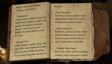 Book with crafting notes