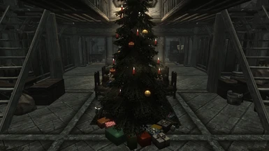 Saturalia tree with presents in Lakeview Manor