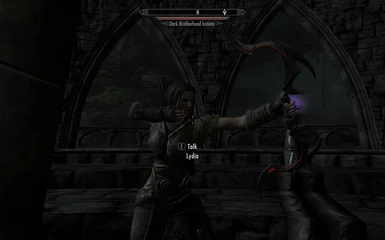 Lydia with a Daedric Bow