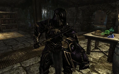 Ebony armor and sword-High Resolution