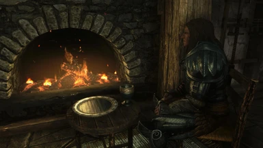 Cold Nights in Skyrim by the Fireplace