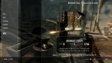 Crafting the archmages boots