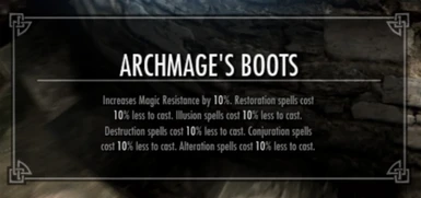 Active effect from archmages boots