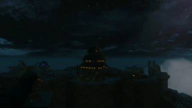 The main island at night