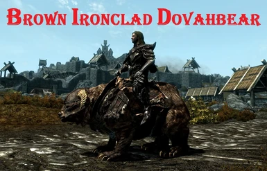Brown armored Dovahbear