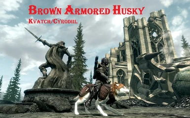 Brown Armored Husky in Oblivion