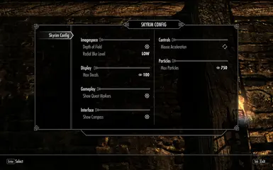 Skyrim Configuration Menu