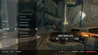 Replace ebony sword with Dawnbreaker