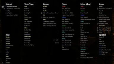 Categorized Favorites Menu for combat and alchemy