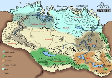 Map of Skyrim