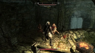 Perfect Nord fighting two Imperials