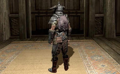 Steel Armour with Thin Knapsack