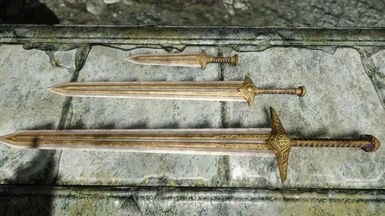 Dwemer bronze and steel - Dwarven weapons recolor