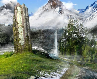 Snowelf Ruin And Glade Area Concept 