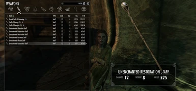 Magic Shop sells unenchanted staves