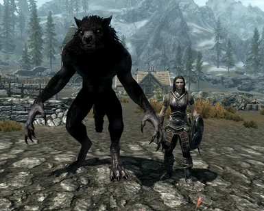 skyrim werewolf model replacer