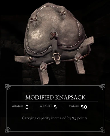 Knapsack No amulets