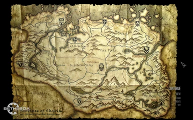 HQ Skyrim Map V2_0 as Main Menu