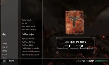 Spell Tome - Ash Armor