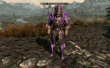 Purple-pink glass armor
