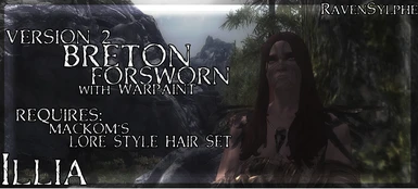 Version 2 - Breton_Forsworn with Warpaint and Mackom Hair Style