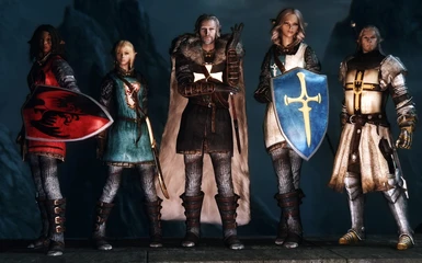Five in Crusader Armors