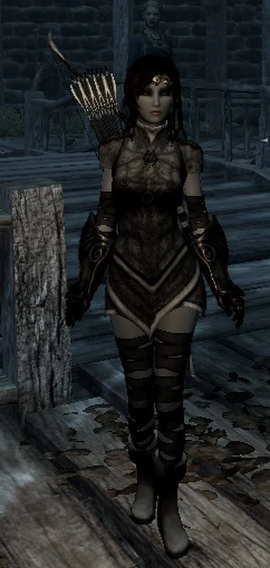 with retexture to match my dunmer - this is excellent