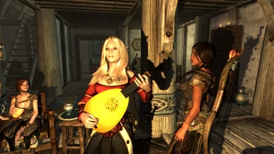 Playing Lute at the Bannered Mare