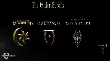 Elder Scrolls Main Screen