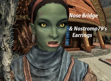 Orc Female wearing Nose Bridge