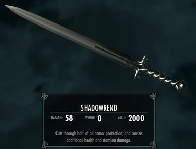 skyrim one handed sword mod