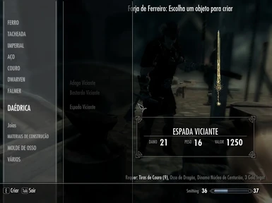 Hybrids Vicious Weapon Pack for Skyrim Portuguese Br Translation