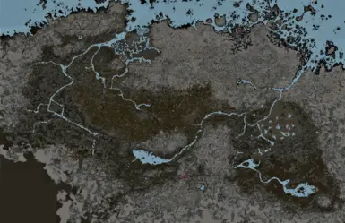 Skyrim Tamriel worldspace with trees