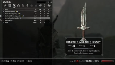 The Broken Steel Sword upgraded, enchanted, and renamed. 